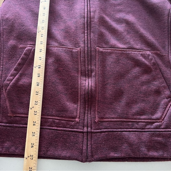 Burton Men's Oak Full-Zip Hoodie Utility Technical Dryride Heather Burgundy S - Picture 10 of 15